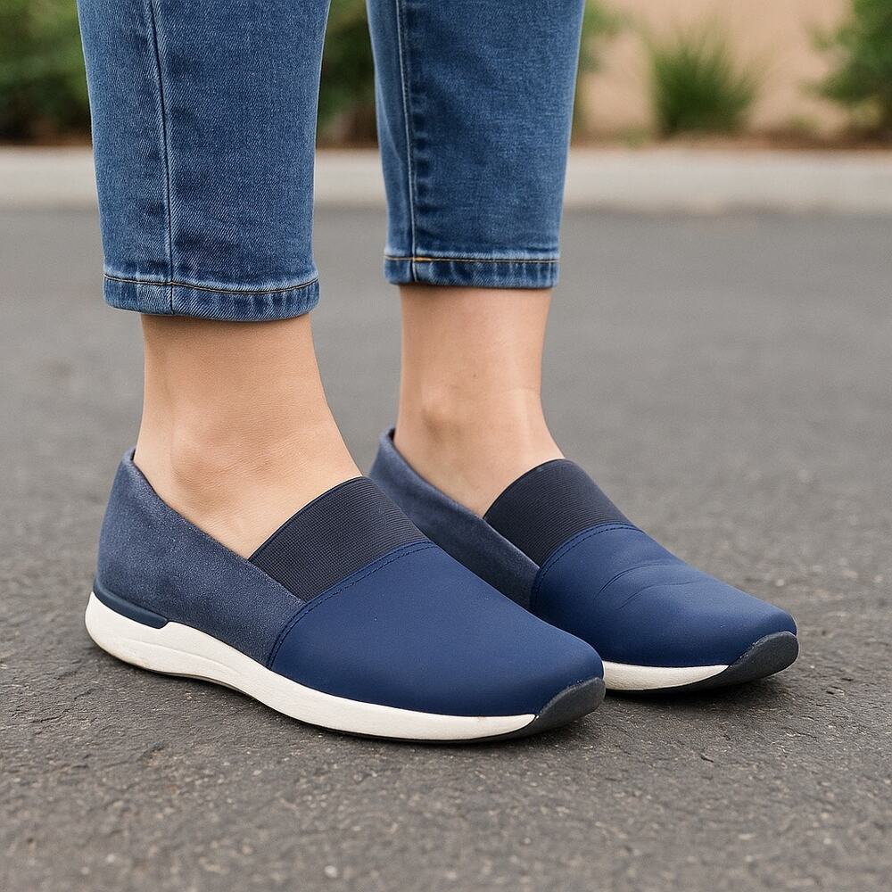 Vionic Navy Blue Slip-On Flats
